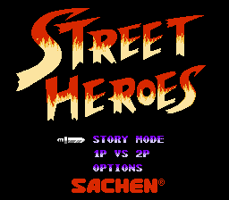 Street Heroes Title Screen